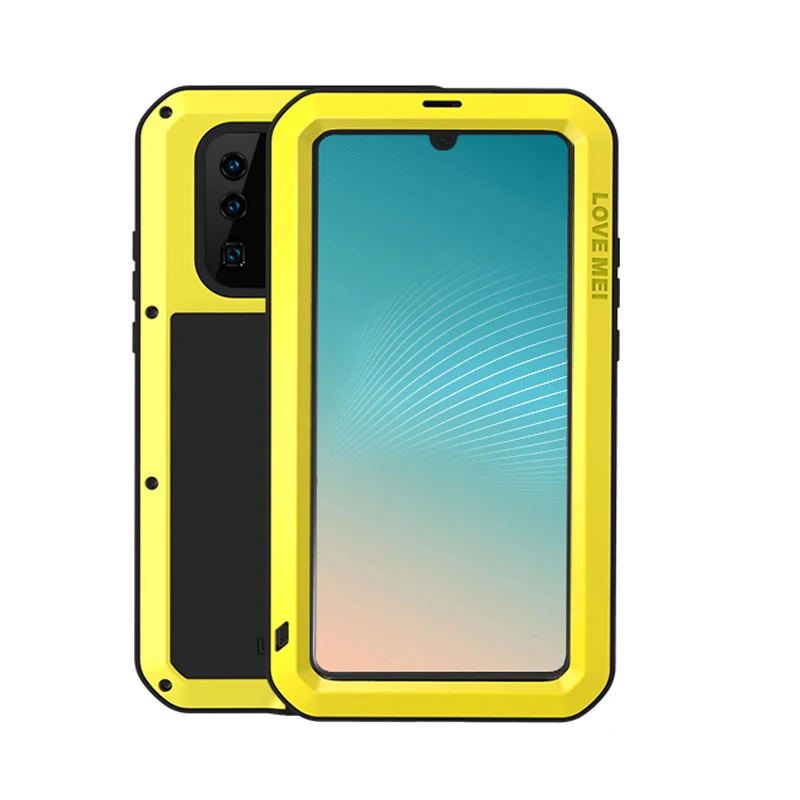 

Top Sale Love Mei 3 In 1 Armor Shockproof Waterproof Case TPU Metal Hybrid Phone case for Huawei P30