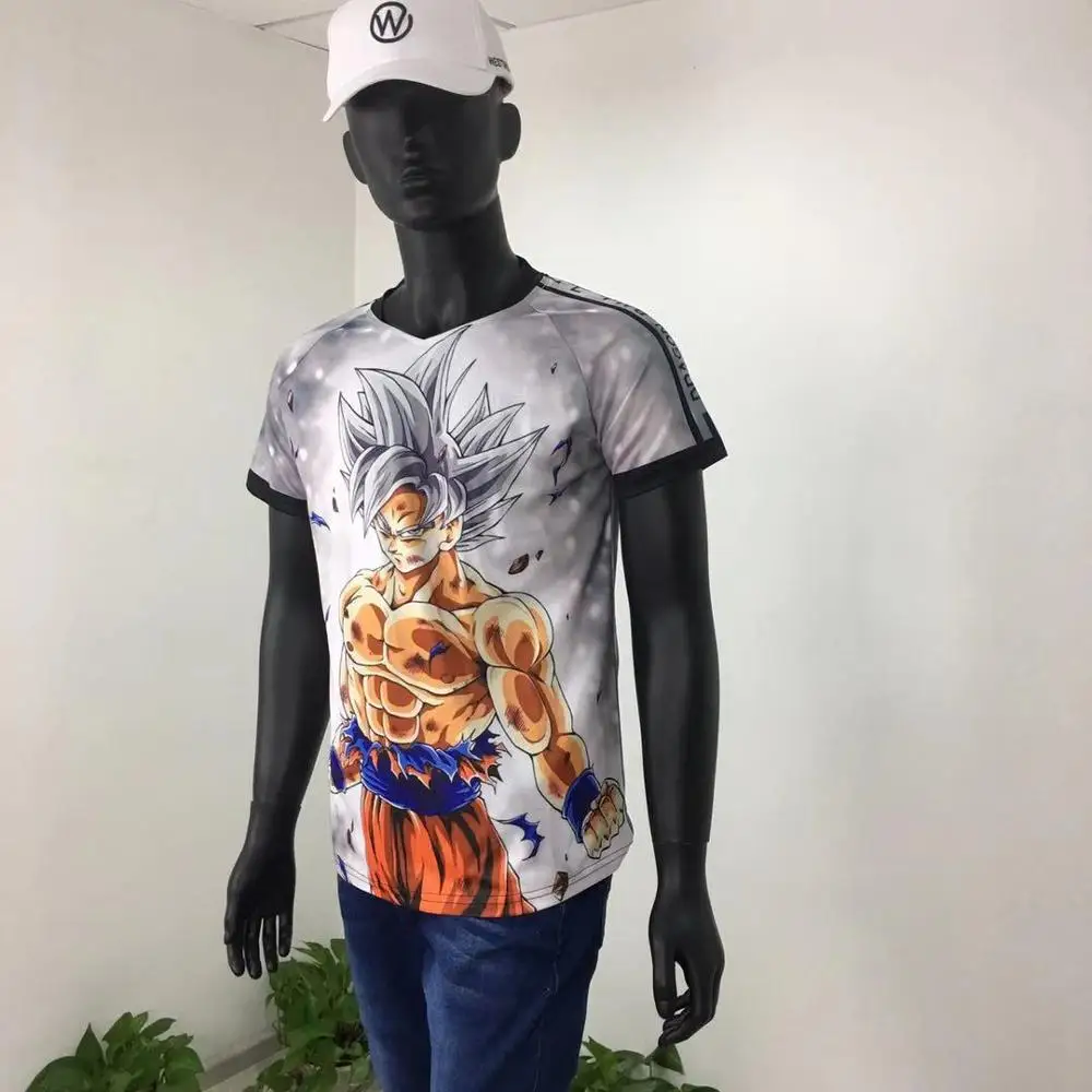 

2019 newest 3D Camisetas Anime Dragon Ball Z Super Saiyan v neck t shirts Anime Vegeta 3D t shirt Women/Men Summer Casual tees, Custom design