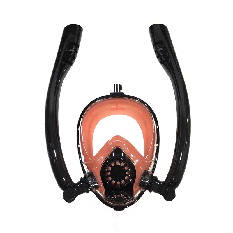 

Full Face Diving Snorkel Mask Backstroke Swimming Anti Fog with Double Breathing Rotatable Tubes, N/a
