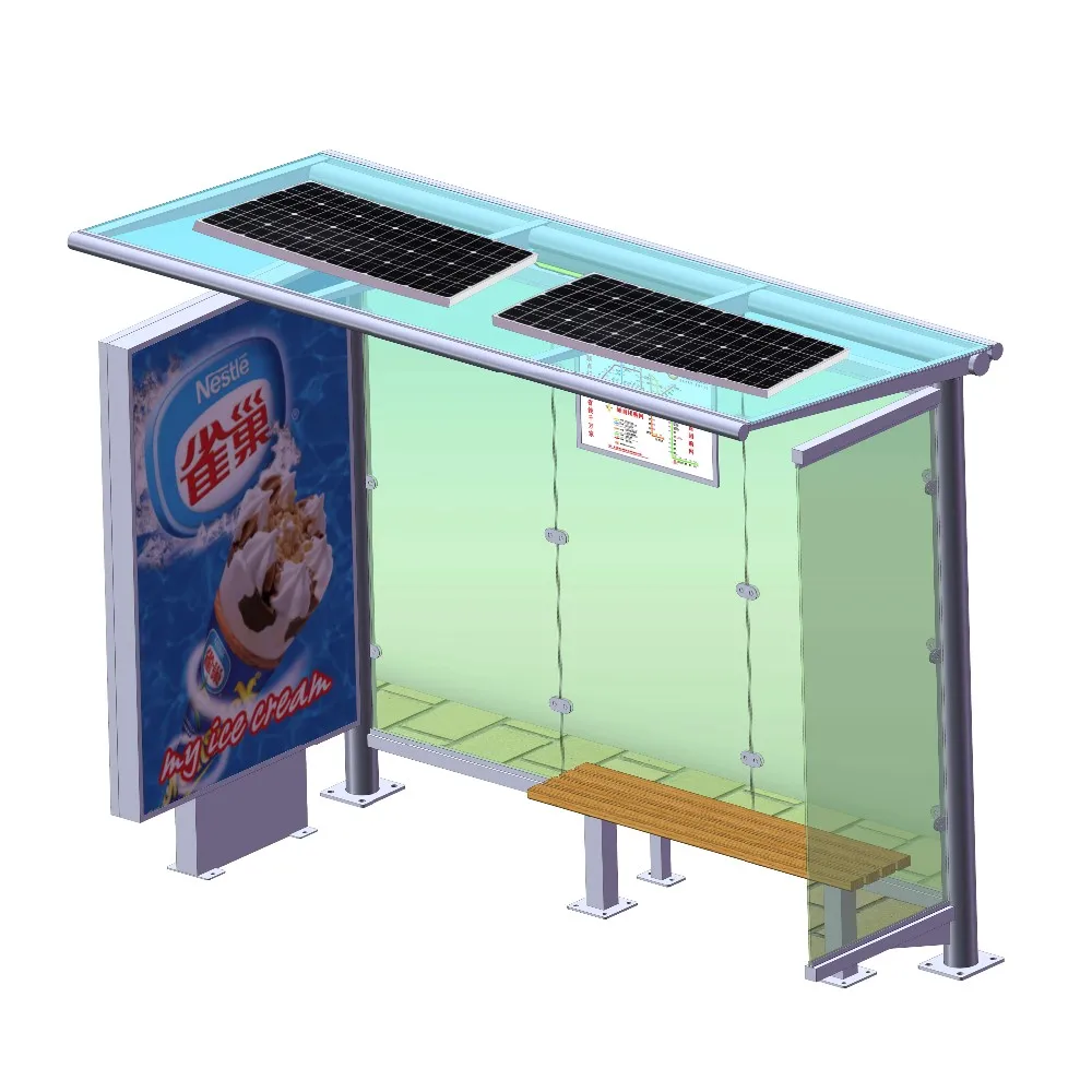 product-YEROO-YEROO manufactory hot sale advertising solar bus stops shelter design-img