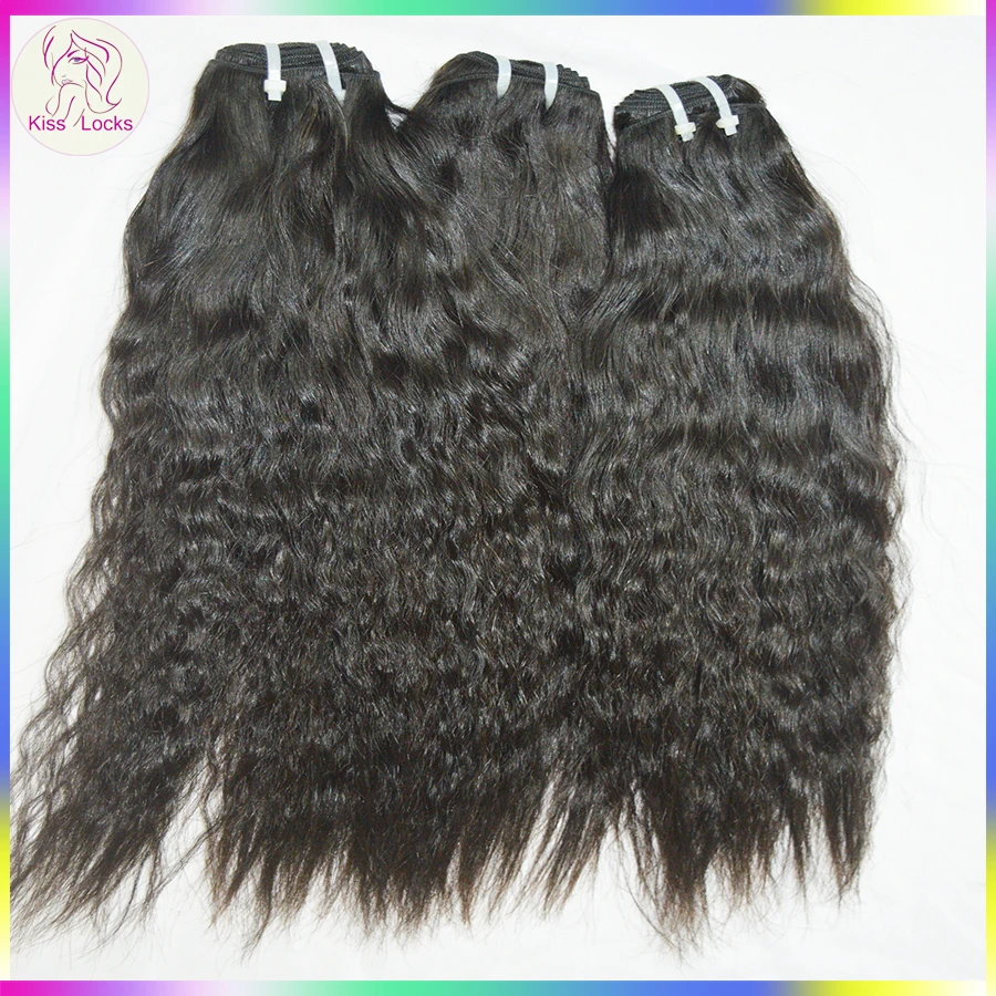 

New Fashion Style kinky straight Persia natural human hair weave 10A best price and free postage