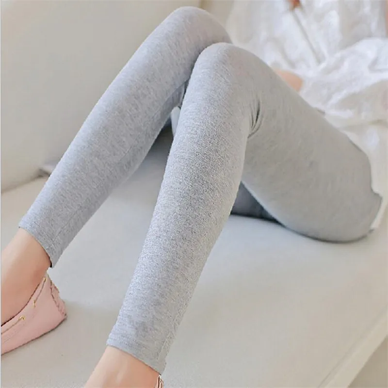 

Cuhakci New Arrival Trousers Cotton Women Thin Solid Color Slimming Stretch Model Leggings Nine Points, 16 colors