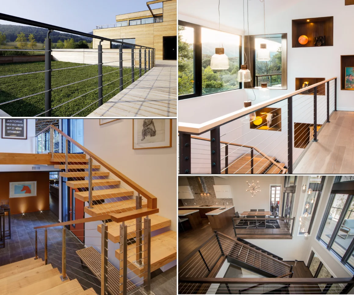 cheap price stainless steel cable / wire handrail