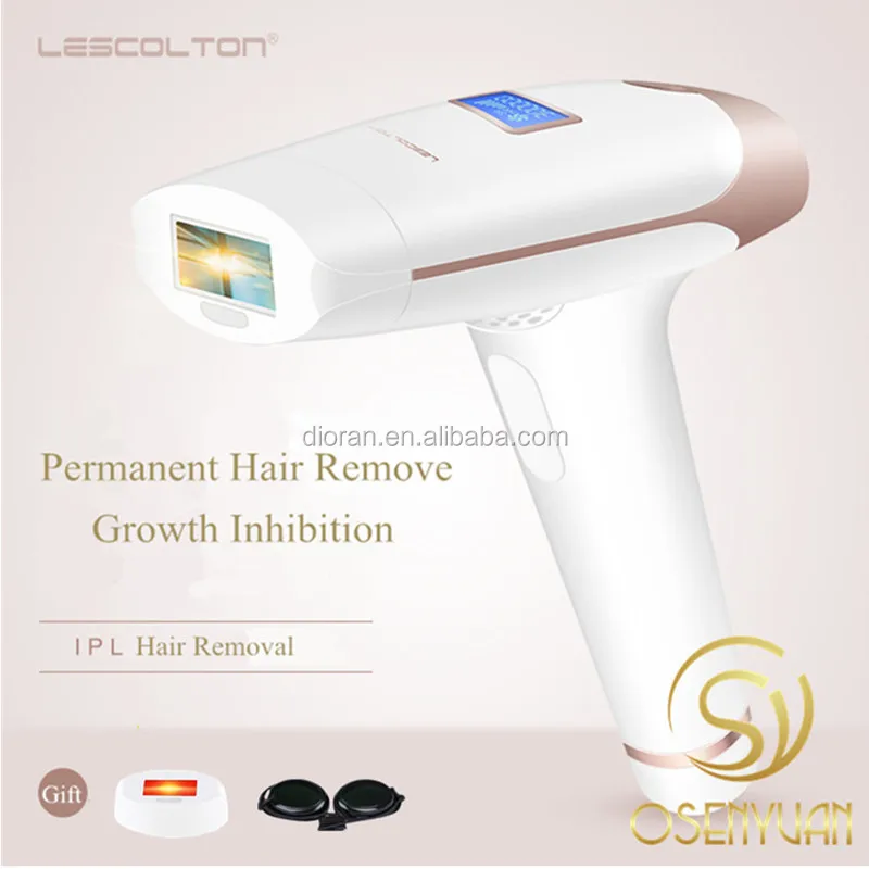 

Laser Hair Removal Machine Selling Popular Electric Painless MINI Home Use Epilator CE ROHS 400,000 Flashes, Red