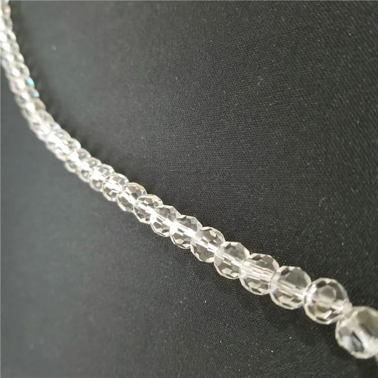 

clear 32 faceted round ball glass crystal beads
