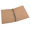 Handmade kraft paper ring binder hardboard different hole file folder with rings