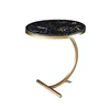 Wrought Iron Veneered MDF Creative Design Bedroom Small Round Coffee Side Table Can Be Customized
