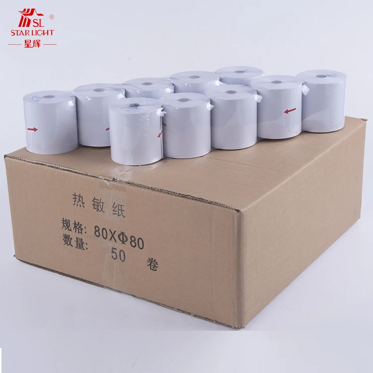 
50 rolls of a box blank thermal paper BPA FREE 80*80  (60836413906)
