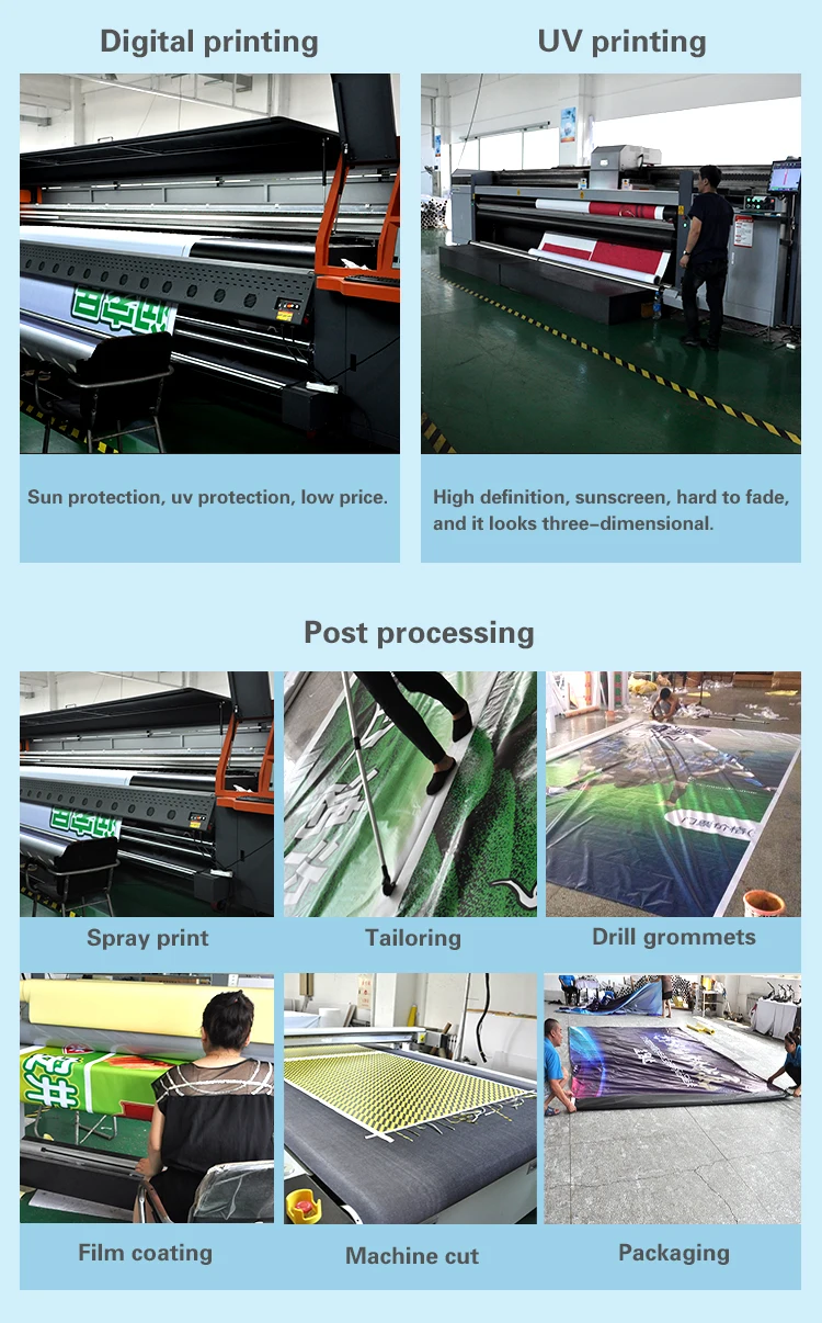 Custom Design Digital Printing Outdoor Advertising Pvc Vinyl