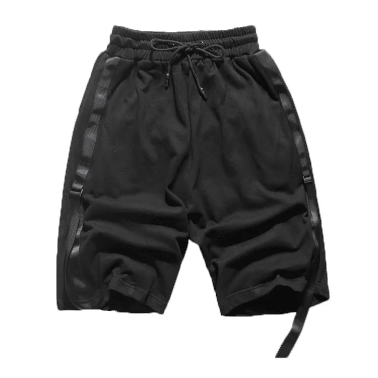 

Wholesale Drop Crotch Sweat Mens Shorts With Drawstring, Black