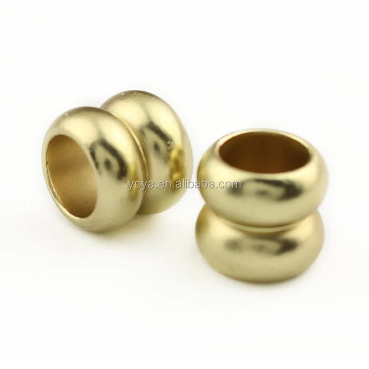 

JS1278 Wholesale big hole matte gold spacer beads,dull polished gold brass spacer beads jewelry findings