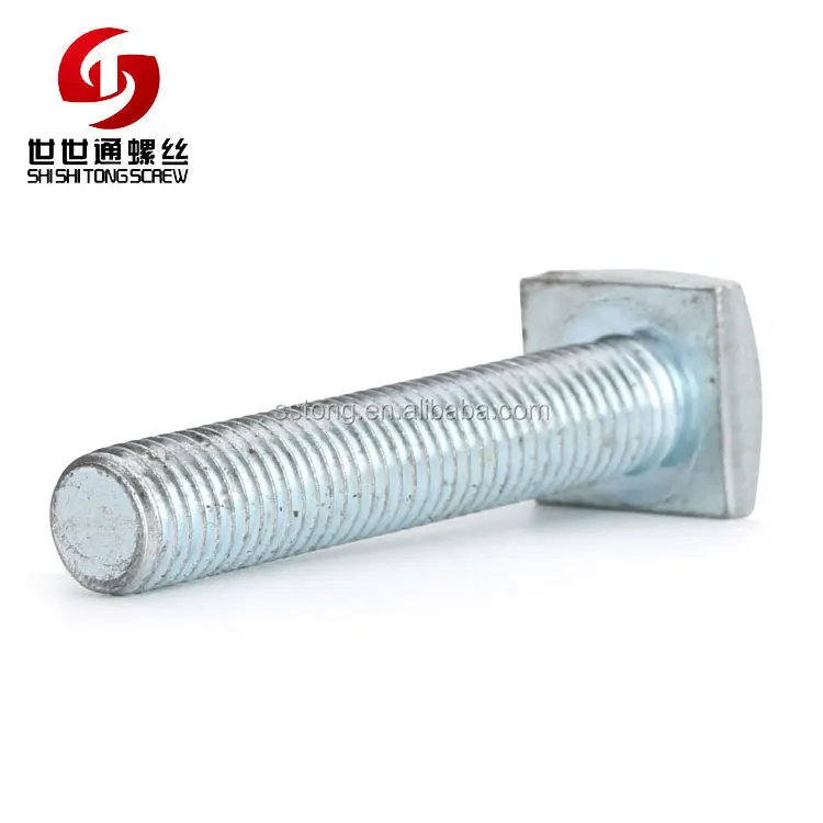 
M4 M5 M6 M8 Blue Zinc Plated Carbon Steel Iron Square Head Bolt 
