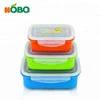 Stainless steel kid's box plastic surface silicon tight food storage box