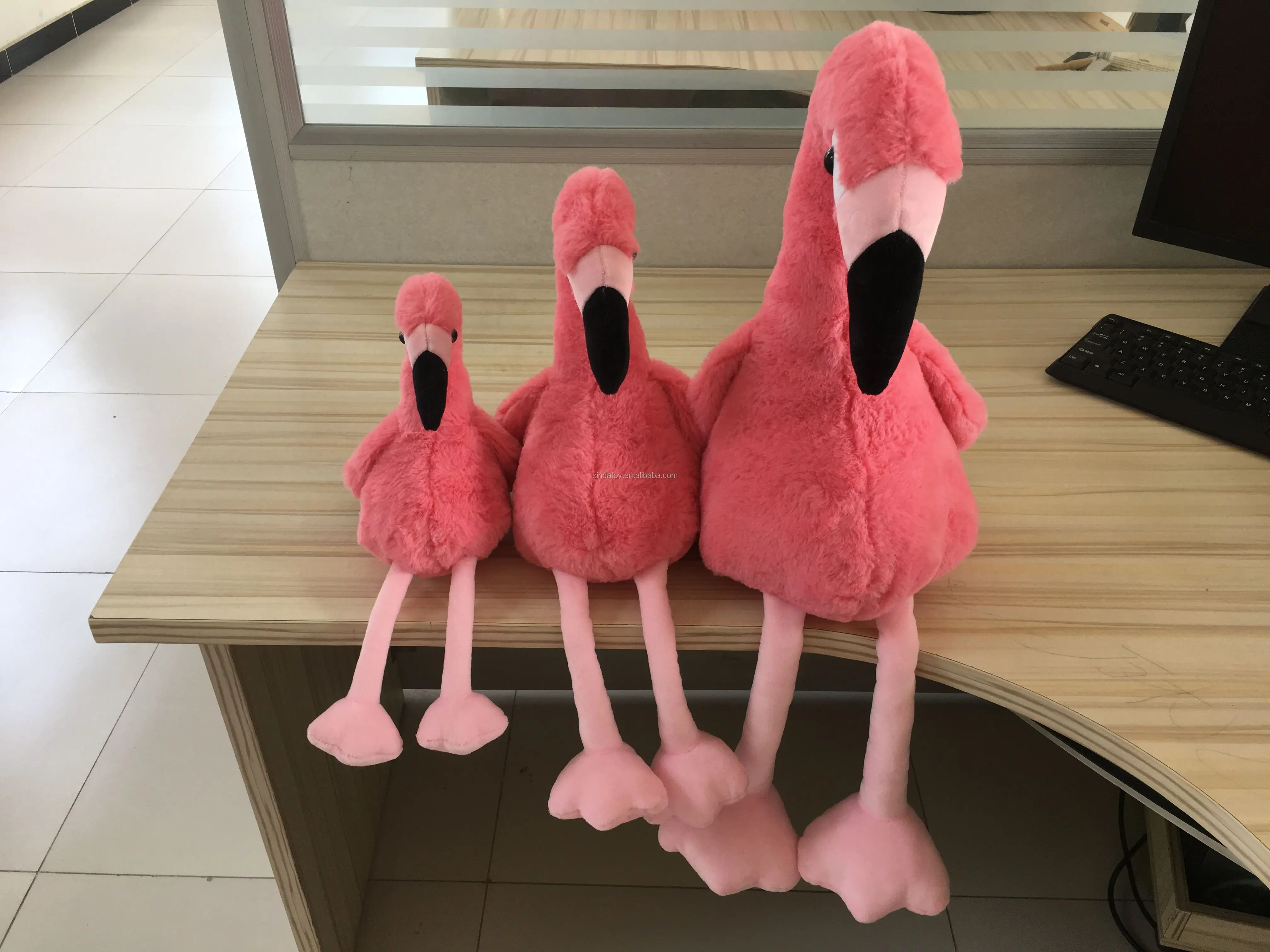 large stuffed pink flamingo