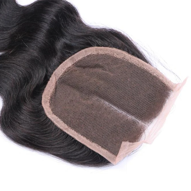 

100% 7A quality Human Hair Natural Color 4*4 lace closure