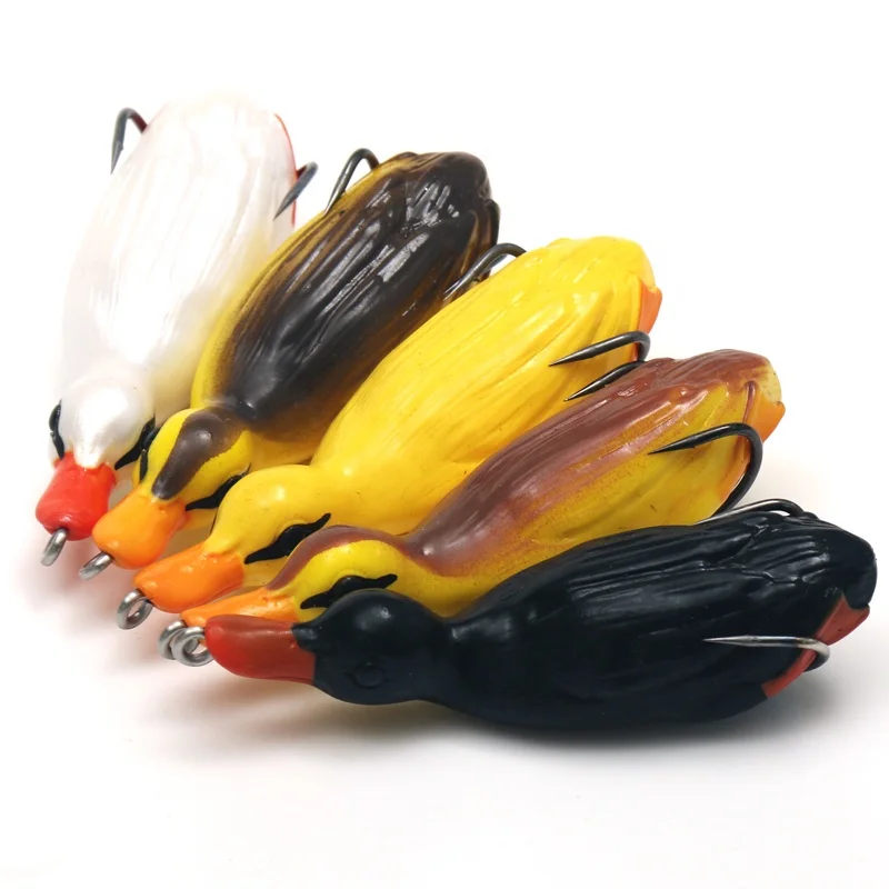 

Bionic duck bait 22g 10cm 5 bright-colors soft big lure 3D duck surface fishing lure, Choose