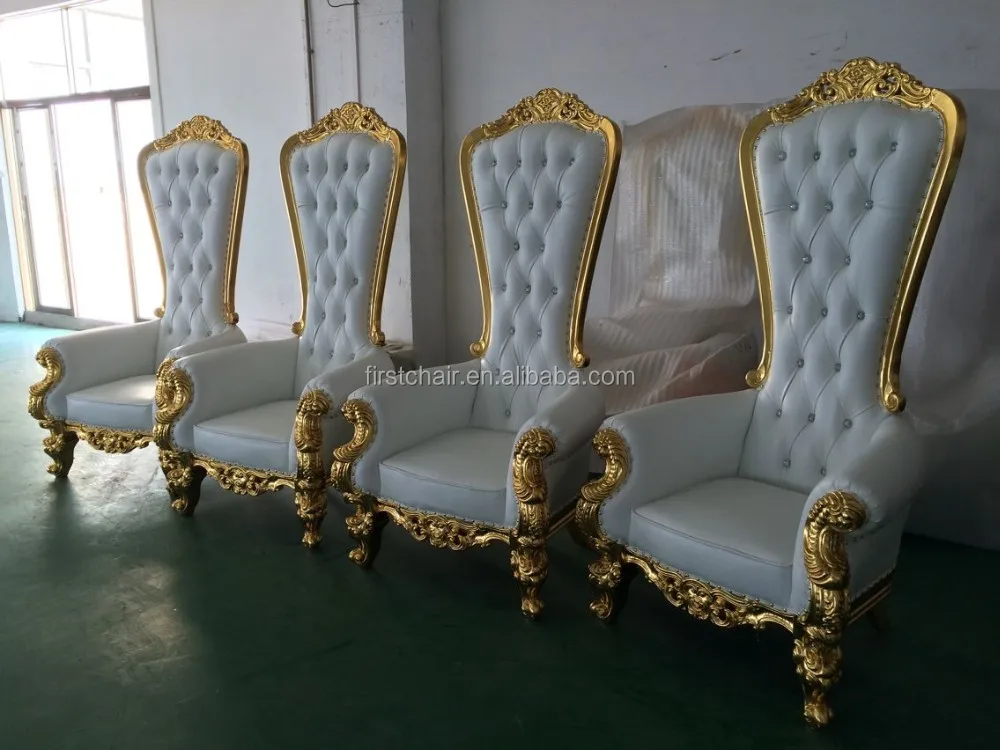 French Royal White High Back Wedding Chair For Planning Events Buy