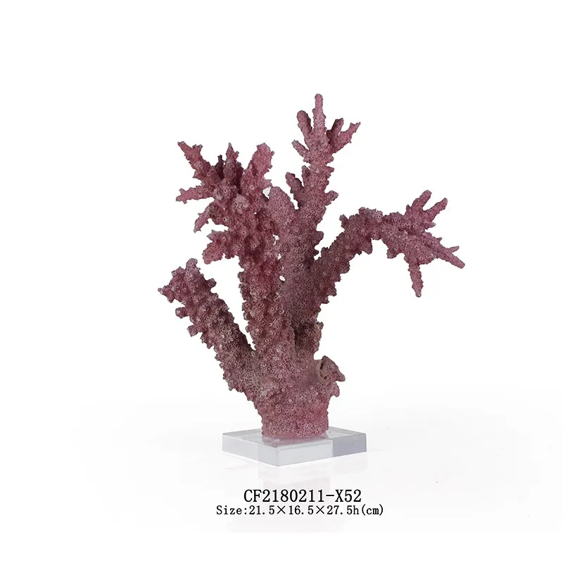 Artificial Resin Coral Reef Decor Acrylic Base Home Decoration manufacture