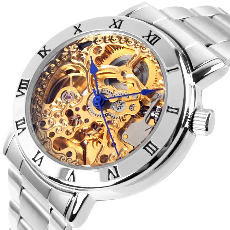 

IK colouring Lady gift gold silver automatic mechanical hollow watch, Colourful