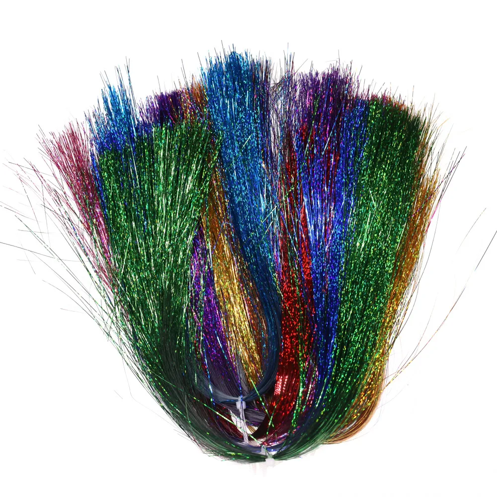 

Fly Tying Material Holographic Flat Tinsel Flashbou Flashabou Poly Flash Holo for Salmon Streamer Fly Tying, Multiple holo colors