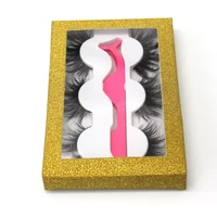 

3pairs /pack with tweezers luxury eyelashes packaging box