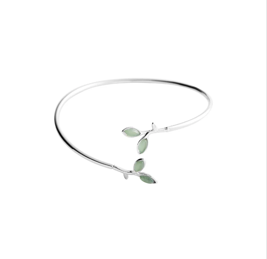 

Simple Beautiful Leaf openings Bracelet, As pic showing