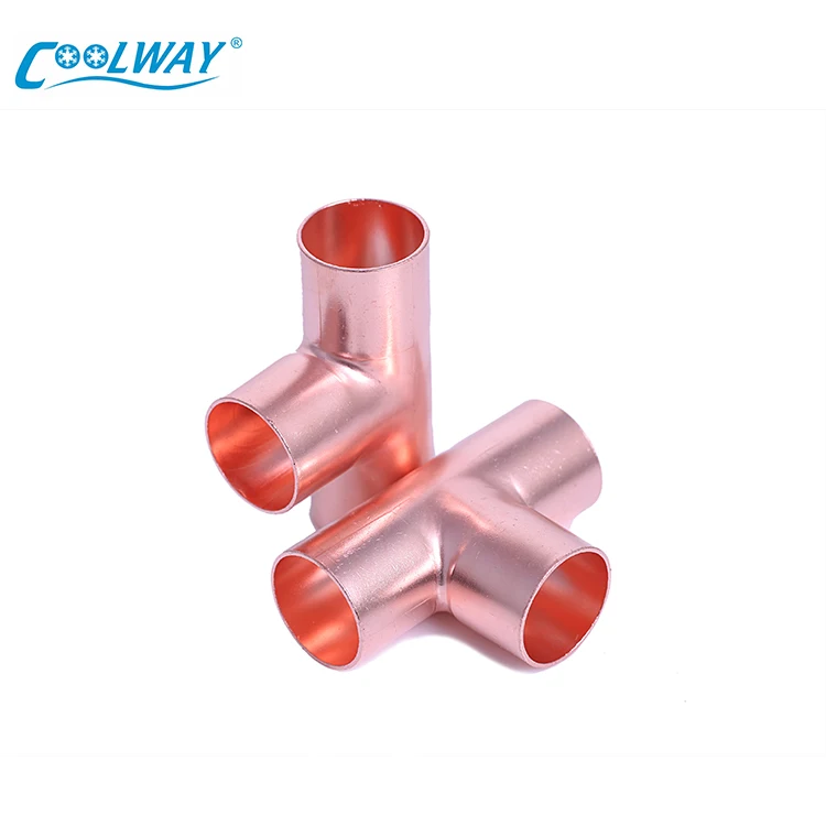 Factory Cheap Price Refrigeration Spares Parts Copper Pipe Fitting Air Conditioning Copper Tube Fitting