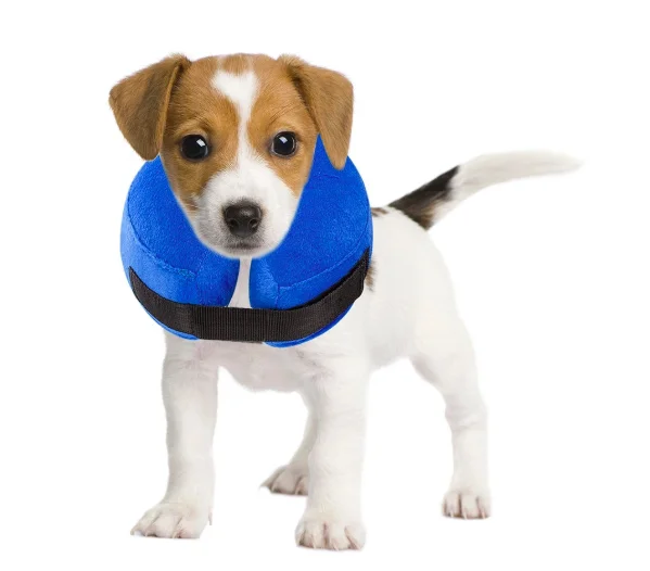 

Protective Inflatable Collar for Dogs and Cats Soft Pet Recovery Collar Does Not Block Vision E-Collar, Blue, grey or customized