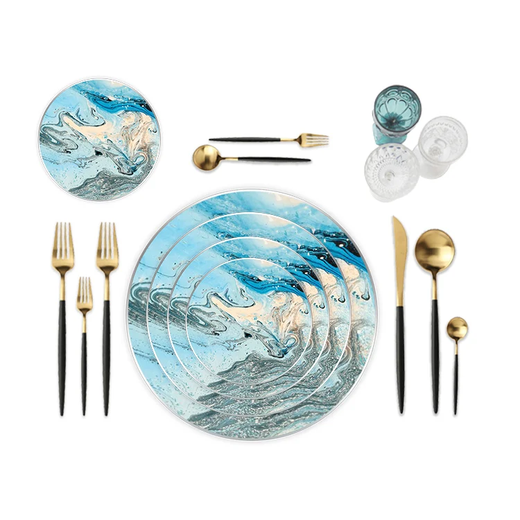 

Top Selling wedding bone china ceramic dinner plates, porcelain charger plate, N/a