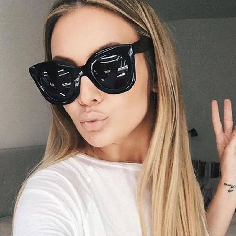 

Fashion Mujeres Cat Eye Sunglasses Women Brand Designer Vintage Sun Glasses For Women Lady Female Sunglass Mirror
