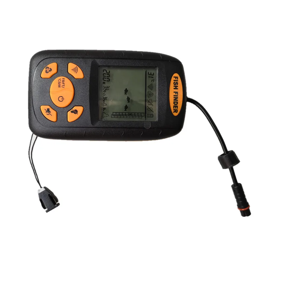 

Portable LCD Display Mini Fish Finder Sonar Backlight Fish Detector Sonar Sensor wireless Fish finder 100m For ocean river lake, Black