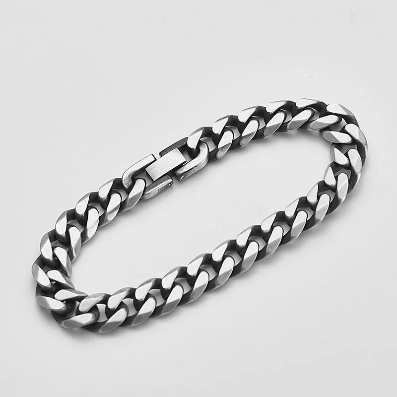 Vintage Jewelry Chain Bracelet Stainless Steel Cuban Chain Antique Silver Bracelet For Men
Vintage Jewelry Chain Bracelet Stainless Steel Cuban Chain Antique Silver Bracelet For Men