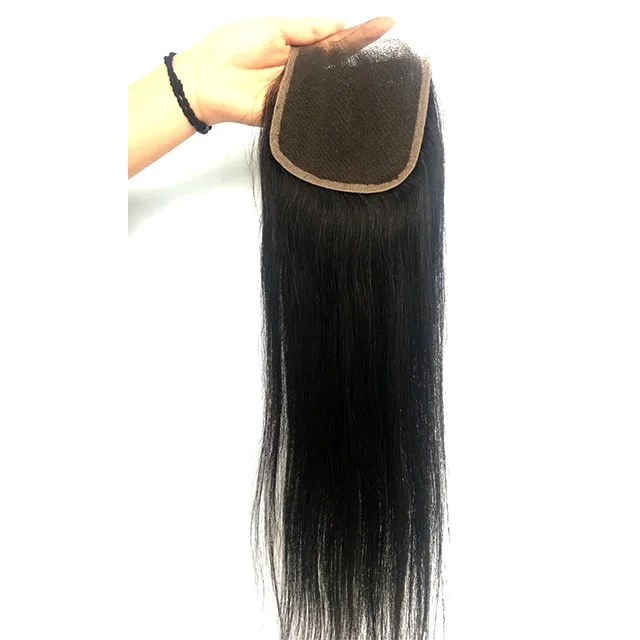 

Strict Quality Inspection Mink Virgin Brazilian Human Hair 4x4 Straight Brazilian Hair Lace Closure With Baby Hair, Natural color;other colors can be customized