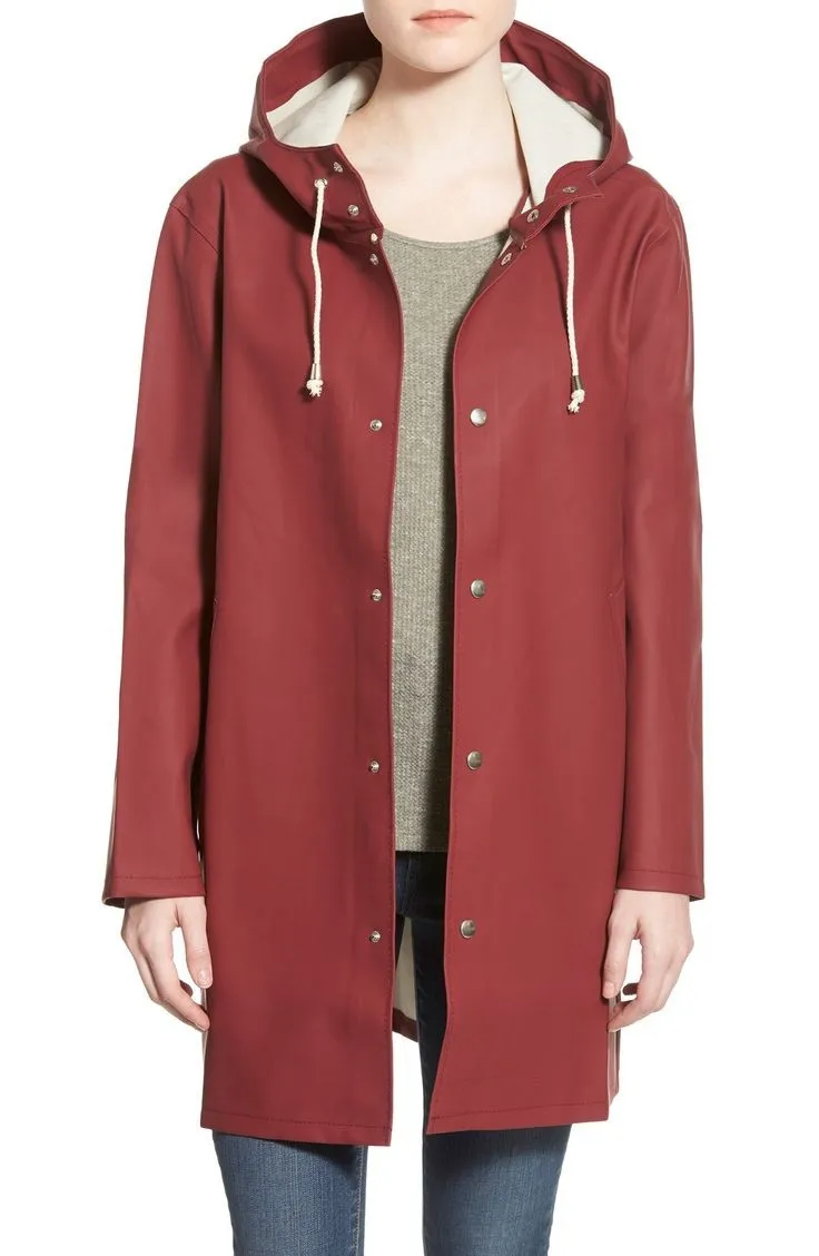 whole colored beautiful pu raincoat