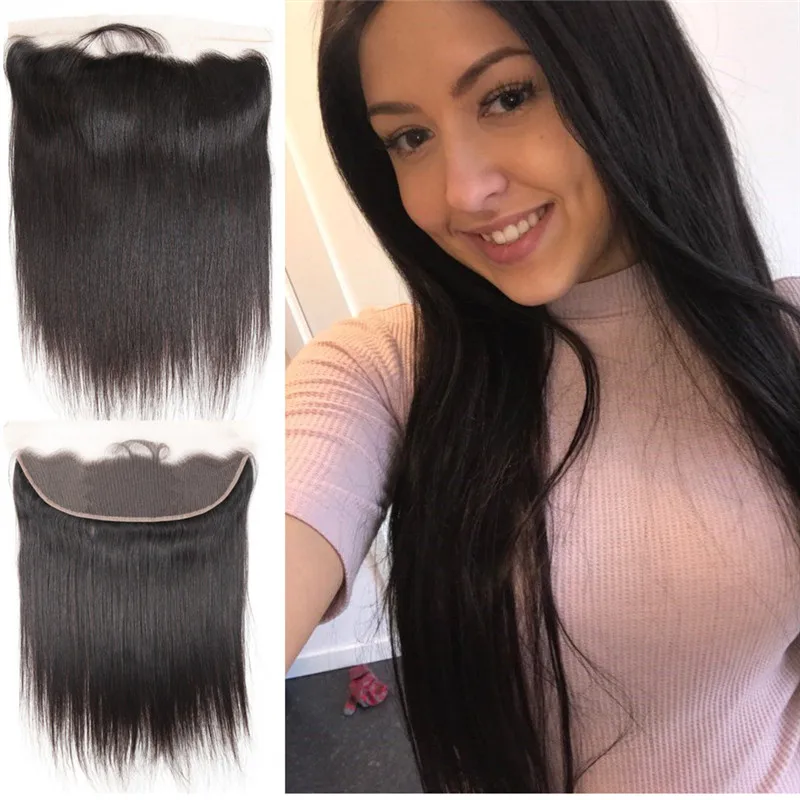 

Elastic band pre plucked middle part 13*4 eurasian lace front wigs kinky braiding malaysian straight hair extension human remy