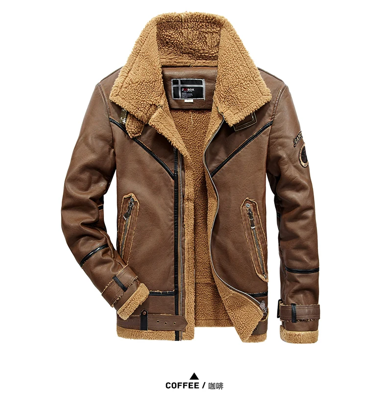 

2019wholesale latest design mans Winter Keeping lamb down jacke leather jaket casual fashion men's motorcycle leather jacket