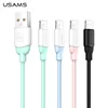 Cheap high quality USAMS 1meter 2A fast charging USB Cable Charger cable cord for Iphone
