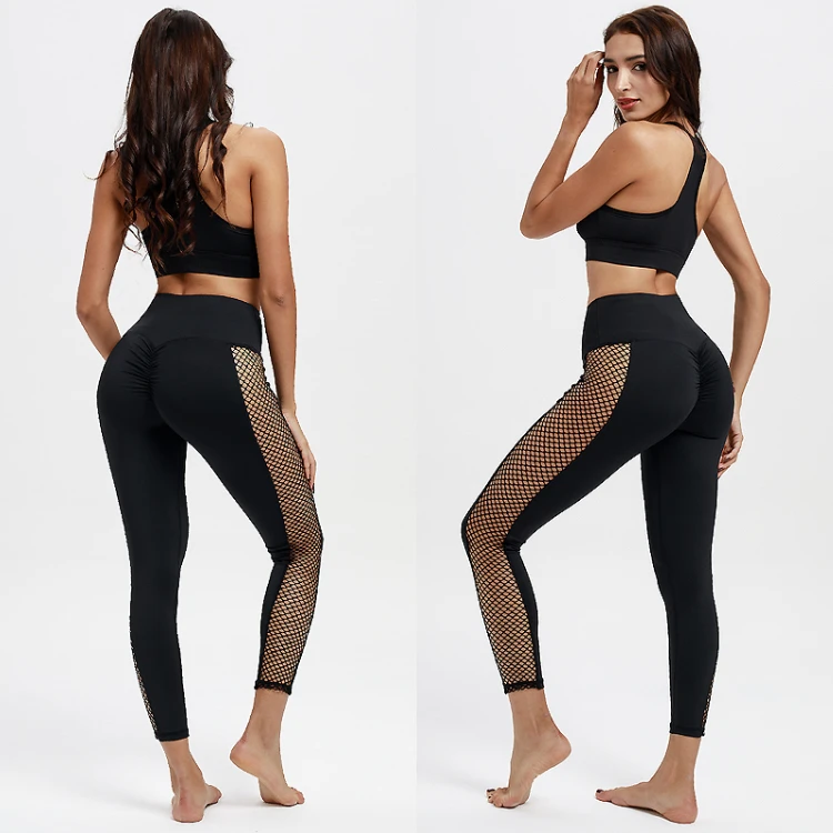 xinqinghao yoga pants women womens hollow out mesh see through