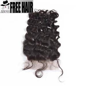 Fashionable transparent lace closure 100% human hair top closure tissage,bohemian hair weave frontal closure hair