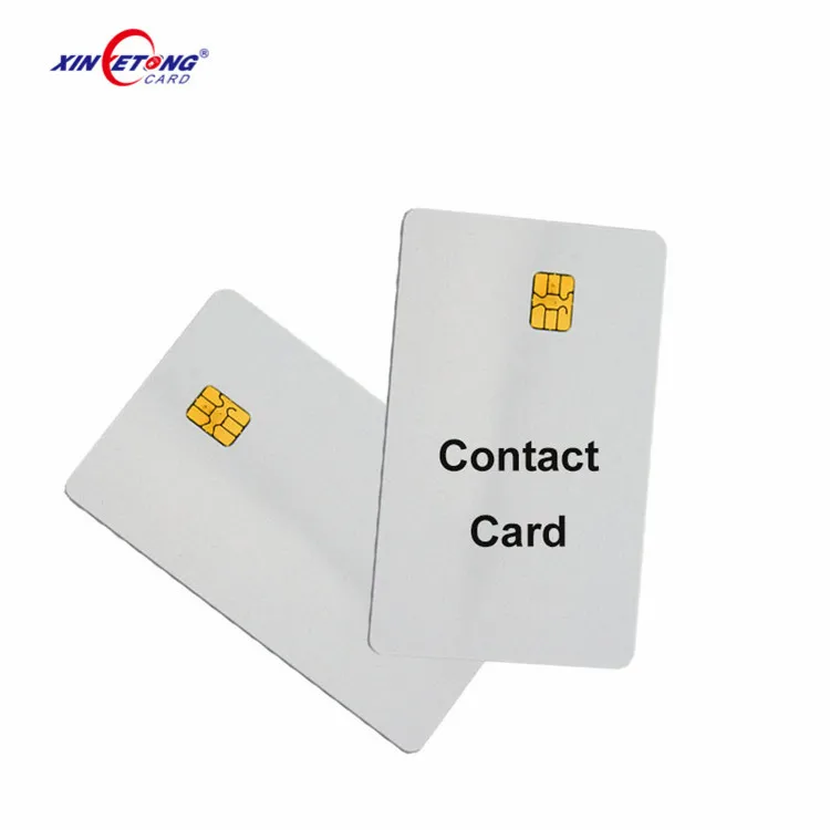 High Quality PVC RFID  Contact IC Smart Blank Card with sle 4442 Chip