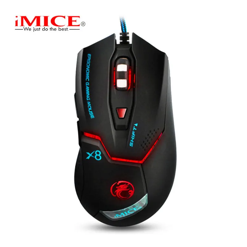Customized logo Promotion 3200DPI LED 6 Buttons Computer Accessories Wired Mouse Gaming mouse for desktop laptop computer mouse