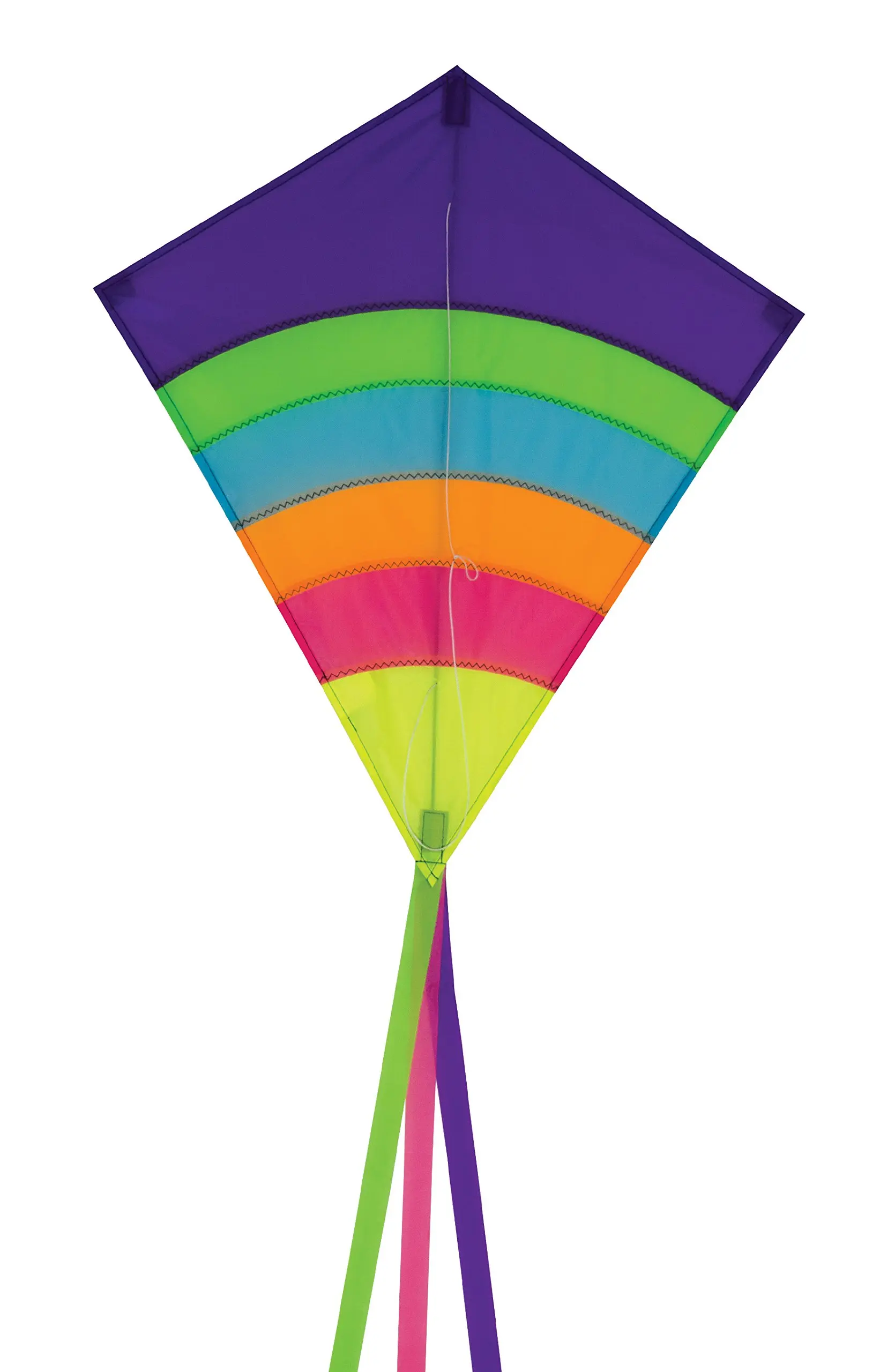 47 inch Easy Flyer Rainbow Kites for Kids and Adults with 300ft Line Great Beginner Kite HAPPYTOY Rainbow Diamond Kite