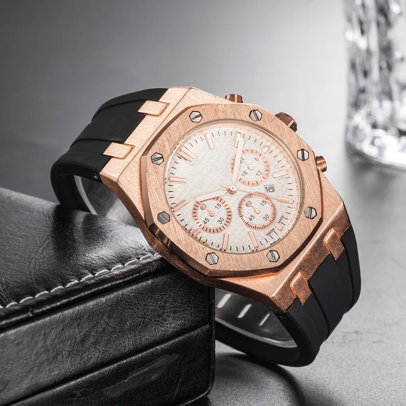 

Fashion men Relief carved punk steel watch megir watch wholesale