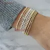 BM19054 Gold Beads Bracelets 14k Gold Filled Various Size Faceted Beads Rose Gold Silver Multi Layer Wrap Bracelet