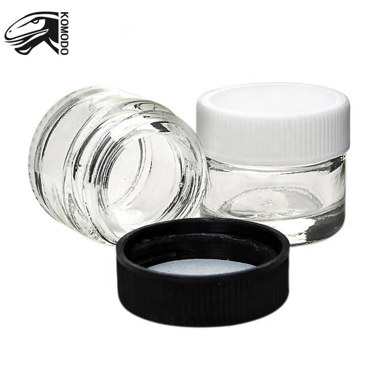 

Clear 5ml Empty Storage Dabber Slick Containers Oil Glass Jars for Dab Wax Concentrate Extract Glass Jar Free Shipping, Transparent