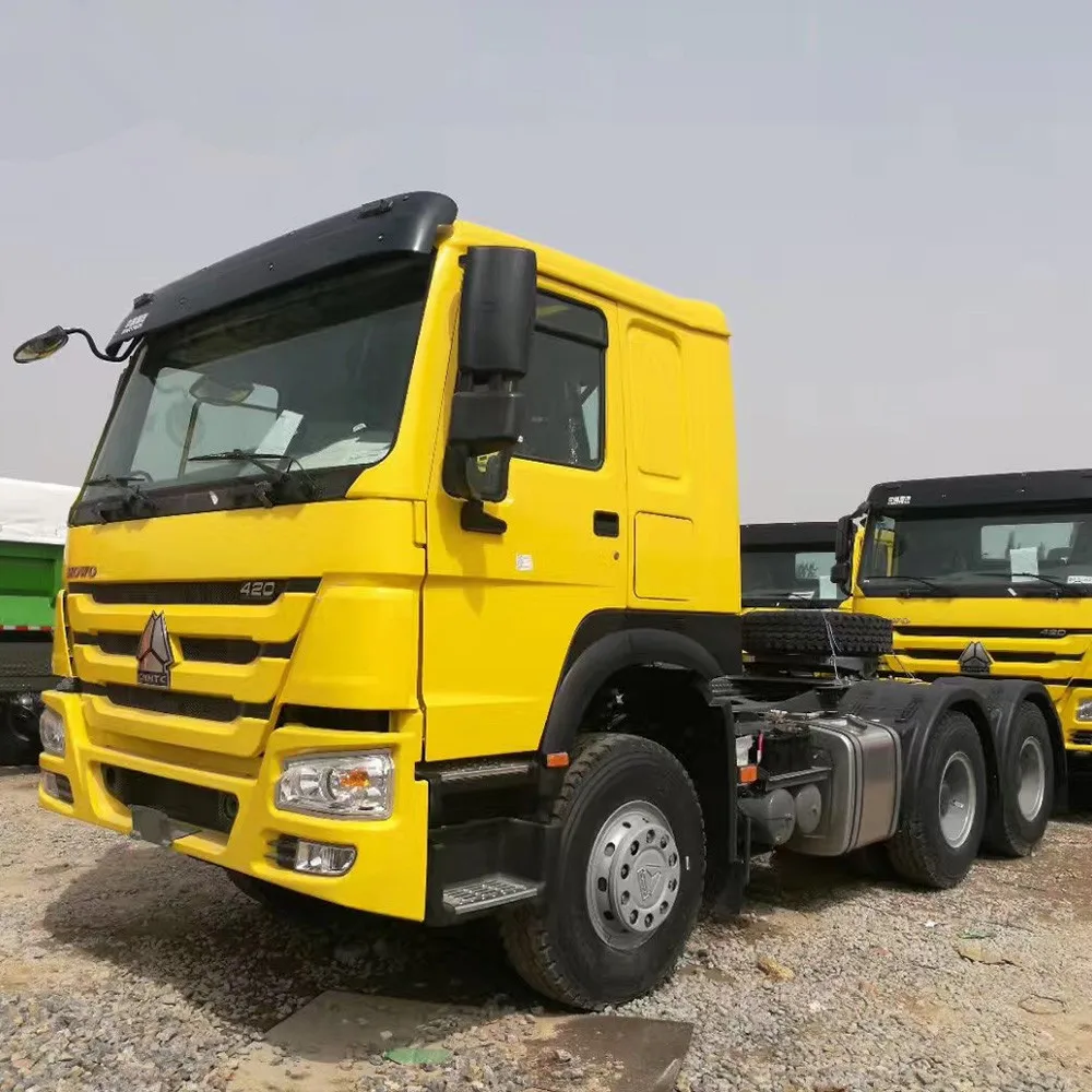 二手sinotruck 10 轮轮 6x4 371hp 420 hp howo a7 拖车拖拉机卡车头