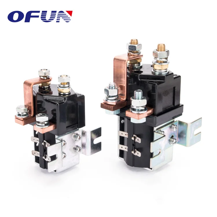 OFUN Hot Selling Vehicle Parts 48V 60V Single Coil Electric Dc Contactor