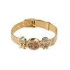 Stainless Steel Silver Gold Rose gold Watch Belt Strap Adjustable Bangle Bracelet Jewelry