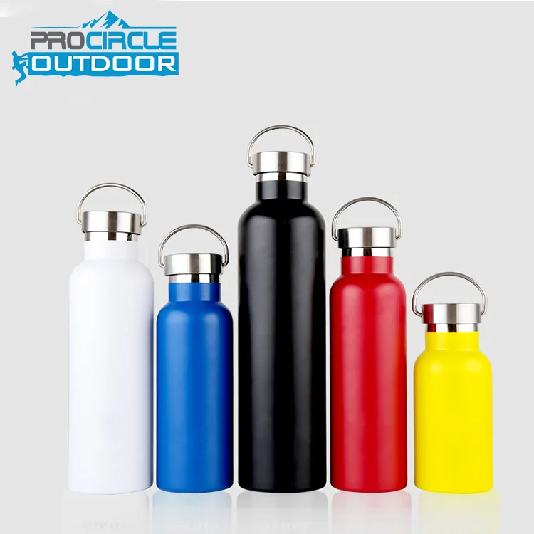 

Double Wall Insulated Stainless Steel Water Bottle, White/blue/black/red/yellow
