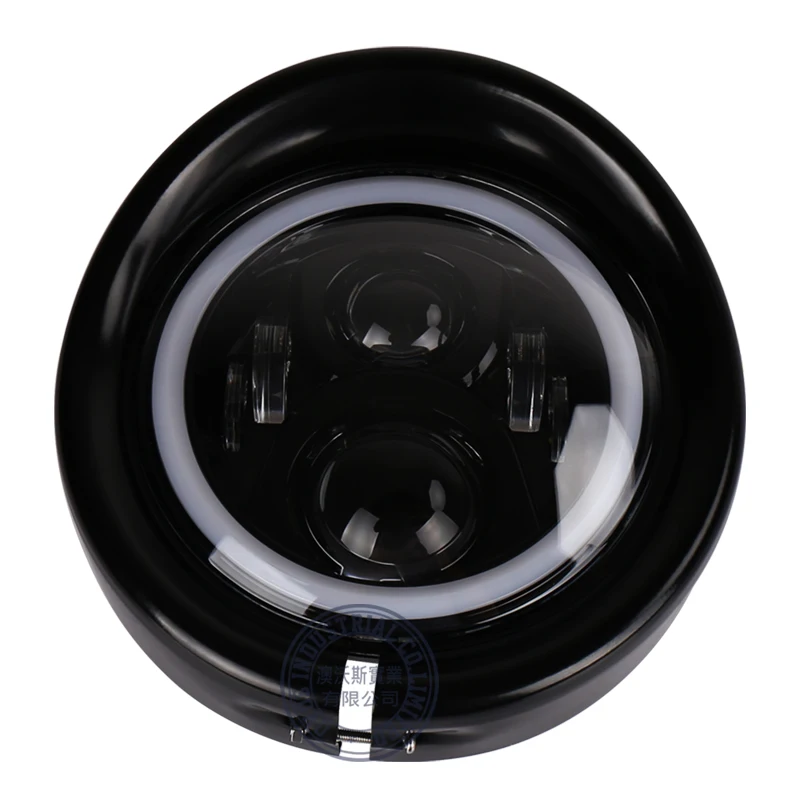 7inch Black Visor Type Motorcycle Trim Ring Headlight Ring For Harley